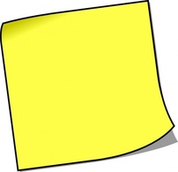 Blank Sticky Note clip art Thumbnail