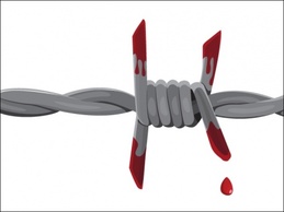 Bloody Barbed Wire Vector Thumbnail
