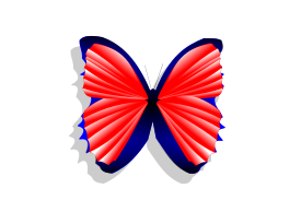 Blue And Pink Butterfly