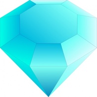 Blue Cut Gemstone (saphire) clip art Thumbnail