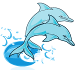 Blue Dolphins Free Vector Thumbnail