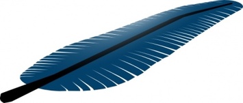 Blue Feather clip art Thumbnail