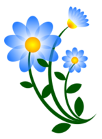 Blue Flower Motif