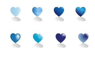 Blue hearts