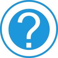 Blue Question Mark clip art