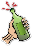 Bottle In Hand Vector