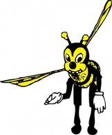 Bowing Bee clip art