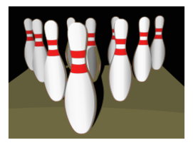 Bowling pins, shaded Thumbnail