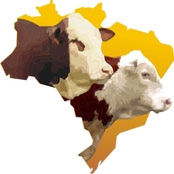 Brazil Map Whit Bulls Heads Thumbnail
