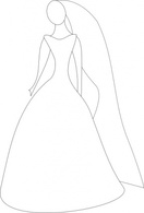 Bride In Wedding Dress clip art