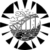 Bridge Over River clip art