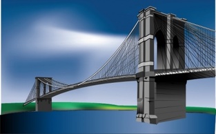 Brooklyn Bridge clip art Thumbnail