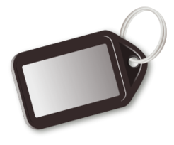 Brown Key Tag