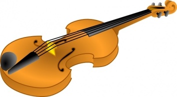 Brown Violin clip art Thumbnail