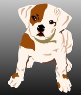 Bulldog Puppy clip art Thumbnail