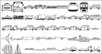 Buses, taxis, mixer, ships, space shuttles, excavators Thumbnail