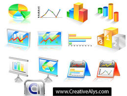 Business Chart Icons Thumbnail