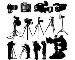 Camera Photographer .silhouette vector Thumbnail