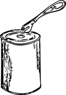Can Opener And Can clip art Thumbnail