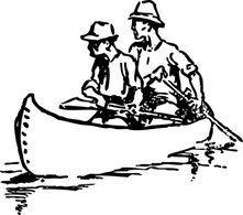 Canoe Traveling clip art Thumbnail