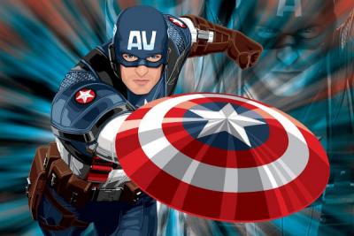 Captain America Vector Illustration Thumbnail