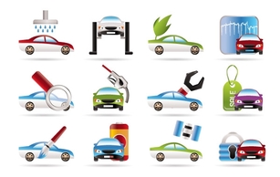 Car Services Vector Icons Thumbnail