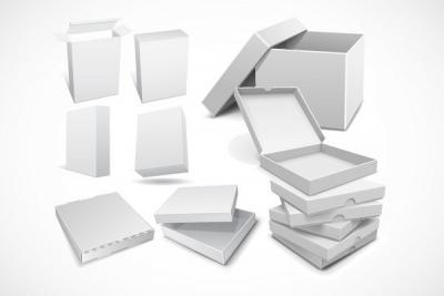 Cardboard Boxes Vector Template Thumbnail