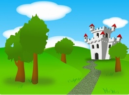 Cartoon Castle clip art Thumbnail