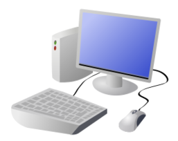 Cartoon Computer and Desktop
