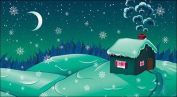 Cartoon Snow Moonlight Thumbnail