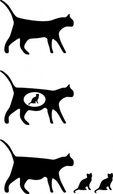 Cat Lumen Computer Black Small Silhouette Design Studio Icons White Cats Lume Pregnant Animal Tail ... Thumbnail