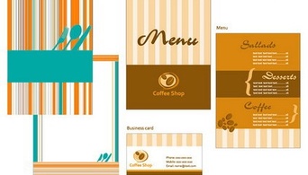 Catering menu card template vector material Thumbnail