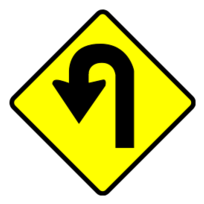 Caution U Turn