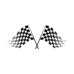 Checkered Flags Vector Clip Art
