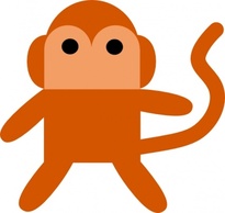 Cheeky Monkey clip art Thumbnail