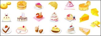 Cheese cake dessert Vector