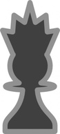 Chess Queen Black clip art