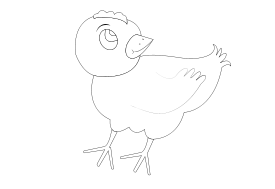 Chicken 001 Vector Coloring