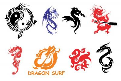 Chinese Dragons Vector Thumbnail