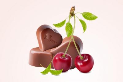 Chocolate & Cherry Candy Vector Thumbnail