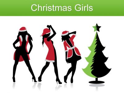 Christmas Girls Silhouettes Thumbnail
