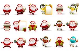 Christmas Santa Icon Set Thumbnail