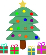 Christmas Tree Gifts clip art