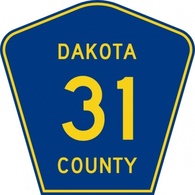 City Blue Symbol Yellow Route Dakota County Mileage