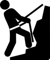 Climber Rappelling clip art