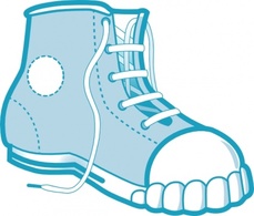Clothing Blue Boot clip art Thumbnail