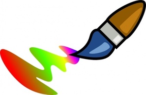 Color Brush Cartoon clip art