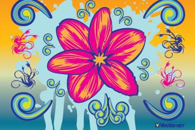 Colorful Flower Vector Illustration Thumbnail