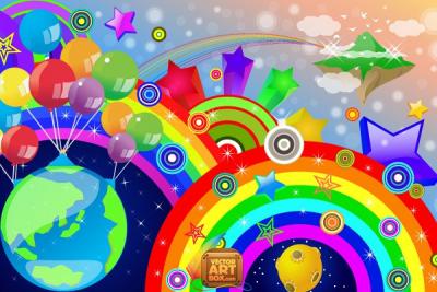 Colorful Rainbow Vector Background Thumbnail