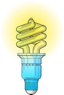 Compact Fluorescent Light Bulb clip art Thumbnail